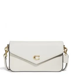 COACH ΔΕΡΜΑΤΙΝΗ ΣΤΑΥΡΩΤΗ ΤΣΑΝΤΑ ΦΑΚΕΛΟΣ Λευκό