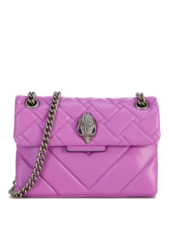 KURT GEIGER ΔΕΡΜΑΤΙΝΗ ΤΣΑΝΤΑ ΩΜΟΥ MINI KENSINGTON Μωβ 1 KURT GEIGER ΔΕΡΜΑΤΙΝΗ ΤΣΑΝΤΑ ΩΜΟΥ MINI KENSINGTON Μωβ