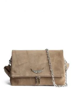 ZADIG & VOLTAIRE ΓΥΝΑΙΚΕΙΑ ΤΣΑΝΤΑ ROCKY SUEDE Μπεζ