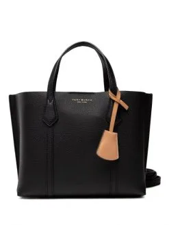 TORY BURCH ΔΕΡΜΑΤΙΝΗ ΤΣΑΝΤΑ ΧΕΙΡΟΣ Μαύρο