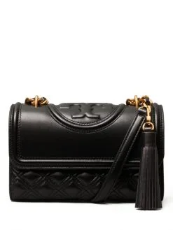 TORY BURCH ΔΕΡΜΑΤΙΝΗ ΤΣΑΝΤΑ ΩΜΟΥ Μαύρο