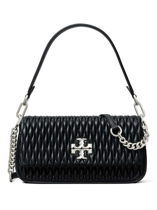 TORY BURCH ΔΕΡΜΑΤΙΝΗ ΤΣΑΝΤΑ ΩΜΟΥ KIRA Μαύρο 1 TORY BURCH ΔΕΡΜΑΤΙΝΗ ΤΣΑΝΤΑ ΩΜΟΥ KIRA Μαύρο
