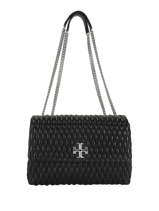 TORY BURCH ΔΕΡΜΑΤΙΝΗ ΤΣΑΝΤΑ ΩΜΟΥ KIRA Μαύρο 1 TORY BURCH ΔΕΡΜΑΤΙΝΗ ΤΣΑΝΤΑ ΩΜΟΥ KIRA Μαύρο