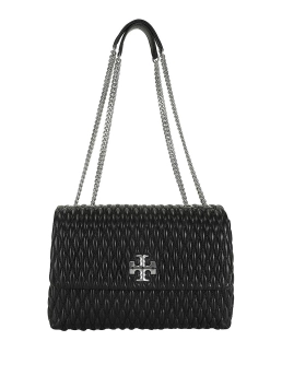 TORY BURCH ΔΕΡΜΑΤΙΝΗ ΤΣΑΝΤΑ ΩΜΟΥ KIRA Μαύρο 4 TORY BURCH ΔΕΡΜΑΤΙΝΗ ΤΣΑΝΤΑ ΩΜΟΥ KIRA Μαύρο - Image 4