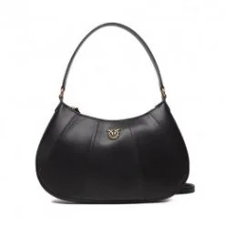 PINKO ΔΕΡΜΑΤΙΝΗ ΤΣΑΝΤΑ ΩΜΟΥ HALF MOON Μαύρο -ΓΥΝΑΙΚΕΙΕΣ ΤΣΑΝΤΕΣ Κατάστημα πωλήσεων 01 168