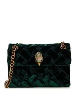 KURT GEIGER ΒΕΛΟΥΔΙΝΗ ΤΣΑΝΤΑ ΧΕΙΡΟΣ MINI KENSINGTON Πράσινο