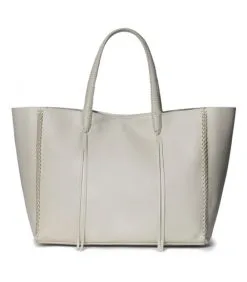 CALLISTA CRAFTS ΔΕΡΜΑΤΙΝΗ ΤΣΑΝΤΑ TOTE Εκρού