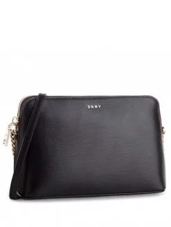 DKNY ΔΕΡΜΑΤΙΝΗ ΣΤΑΥΡΩΤΗ ΤΣΑΝΤΑ BRYANT Μαύρο