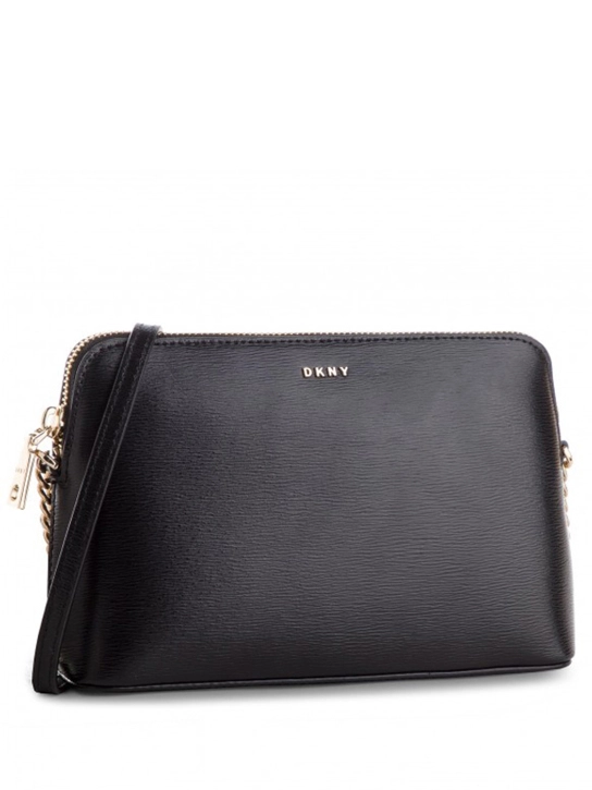 DKNY ΔΕΡΜΑΤΙΝΗ ΣΤΑΥΡΩΤΗ ΤΣΑΝΤΑ BRYANT Μαύρο 1 DKNY ΔΕΡΜΑΤΙΝΗ ΣΤΑΥΡΩΤΗ ΤΣΑΝΤΑ BRYANT Μαύρο