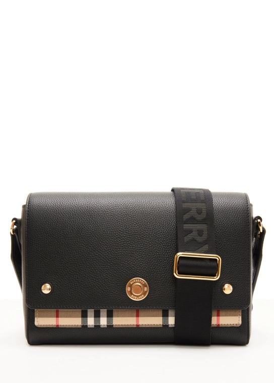 BURBERRY ΔΕΡΜΑΤΙΝΗ ΤΣΑΝΤΑ Μαύρο 1 BURBERRY ΔΕΡΜΑΤΙΝΗ ΤΣΑΝΤΑ Μαύρο