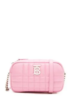 BURBERRY ΔΕΡΜΑΤΙΝΗ ΣΤΑΥΡΩΤΗ ΤΣΑΝΤΑ Ροζ