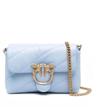 PINKO ΔΕΡΜΑΤΙΝΗ ΚΑΠΙΤΟΝΕ ΣΤΑΥΡΩΤΗ ΤΣΑΝΤΑ LOVE BABY PUFF MAXY Γαλάζιο 5 PINKO ΔΕΡΜΑΤΙΝΗ ΚΑΠΙΤΟΝΕ ΣΤΑΥΡΩΤΗ ΤΣΑΝΤΑ LOVE BABY PUFF MAXY Γαλάζιο - Image 5