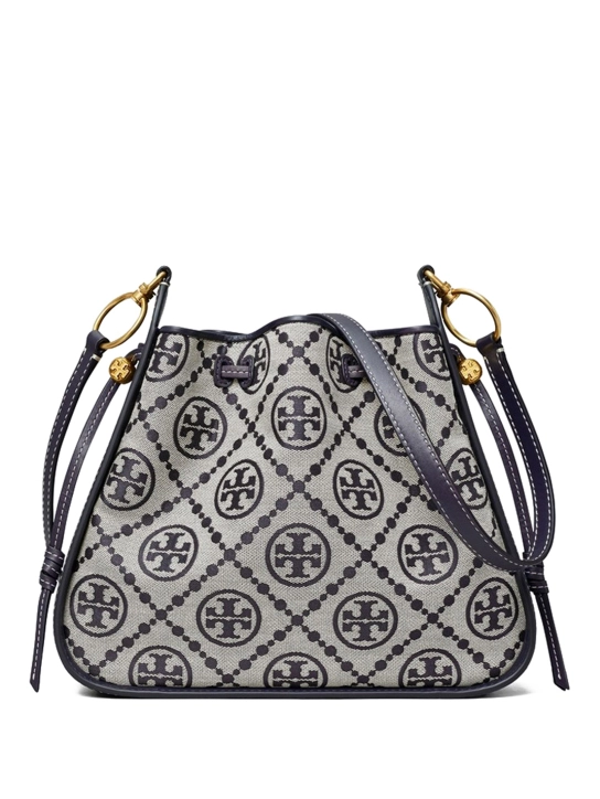 TORY BURCH ΤΣΑΝΤΑ ΩΜΟΥ ΜΕ ΜΟΝΟΓΡΑΜΜΑ Μπλε 2 TORY BURCH ΤΣΑΝΤΑ ΩΜΟΥ ΜΕ ΜΟΝΟΓΡΑΜΜΑ Μπλε - Image 2