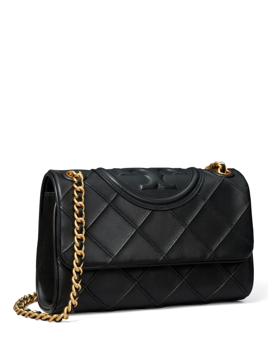 TORY BURCH ΔΕΡΜΑΤΙΝΗ ΚΑΠΙΤΟΝΕ ΤΣΑΝΤΑ ΩΜΟΥ Μαύρο 2 TORY BURCH ΔΕΡΜΑΤΙΝΗ ΚΑΠΙΤΟΝΕ ΤΣΑΝΤΑ ΩΜΟΥ Μαύρο - Image 2