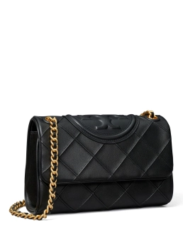 TORY BURCH ΔΕΡΜΑΤΙΝΗ ΚΑΠΙΤΟΝΕ ΤΣΑΝΤΑ ΩΜΟΥ Μαύρο 6 TORY BURCH ΔΕΡΜΑΤΙΝΗ ΚΑΠΙΤΟΝΕ ΤΣΑΝΤΑ ΩΜΟΥ Μαύρο - Image 6