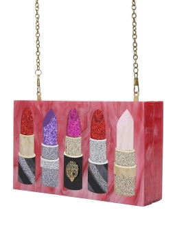KURT GEIGER CLUTCH LIPSTICK Φούξια 6 KURT GEIGER CLUTCH LIPSTICK Φούξια - Image 6