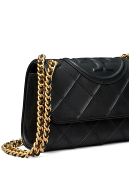 TORY BURCH ΔΕΡΜΑΤΙΝΗ ΚΑΠΙΤΟΝΕ ΤΣΑΝΤΑ ΩΜΟΥ Μαύρο 7 TORY BURCH ΔΕΡΜΑΤΙΝΗ ΚΑΠΙΤΟΝΕ ΤΣΑΝΤΑ ΩΜΟΥ Μαύρο - Image 7