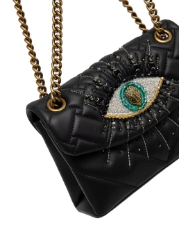 KURT GEIGER ΔΕΡΜΑΤΙΝΗ ΣΤΑΥΡΩΤΗ ΤΣΑΝΤΑ MINI KENSINGTON EYE Μαύρο 7 KURT GEIGER ΔΕΡΜΑΤΙΝΗ ΣΤΑΥΡΩΤΗ ΤΣΑΝΤΑ MINI KENSINGTON EYE Μαύρο - Image 7