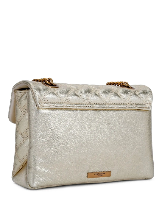 KURT GEIGER ΔΕΡΜΑΤΙΝΗ ΤΣΑΝΤΑ ΩΜΟΥ KENSINGTON Χρυσό 3 KURT GEIGER ΔΕΡΜΑΤΙΝΗ ΤΣΑΝΤΑ ΩΜΟΥ KENSINGTON Χρυσό - Image 3