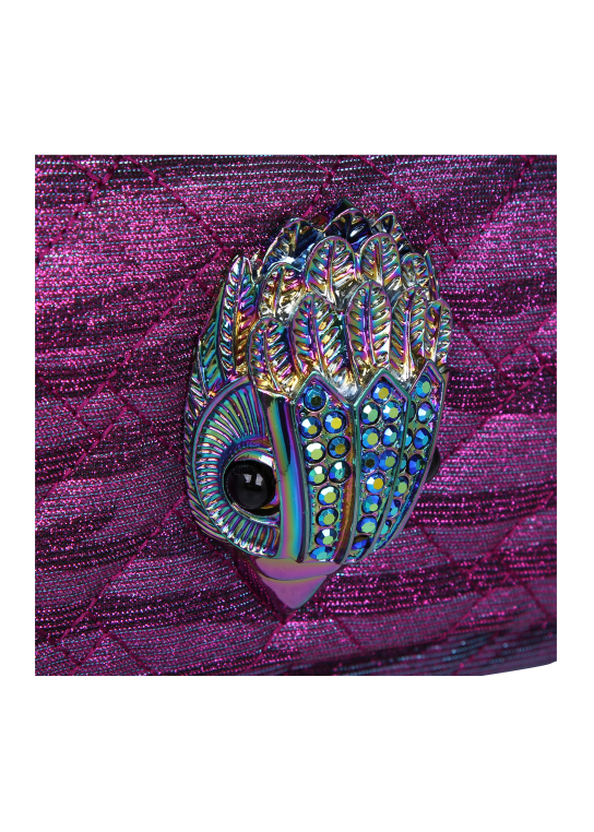 KURT GEIGER MINI ΤΣΑΝΤΑ ΧΙΑΣΤΙ LUREX KENSINGTON Μωβ 4 KURT GEIGER MINI ΤΣΑΝΤΑ ΧΙΑΣΤΙ LUREX KENSINGTON Μωβ - Image 4