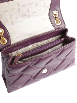 DKNY ΔΕΡΜΑΤΙΝΗ ΚΑΠΙΤΟΝΕ ΤΣΑΝΤΑ ΩΜΟΥ Μωβ 8 DKNY ΔΕΡΜΑΤΙΝΗ ΚΑΠΙΤΟΝΕ ΤΣΑΝΤΑ ΩΜΟΥ Μωβ - Image 8