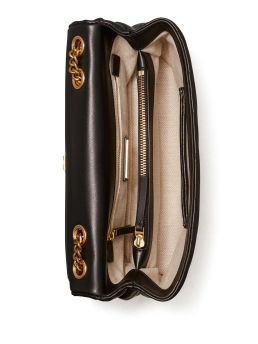 TORY BURCH ΔΕΡΜΑΤΙΝΗ ΤΣΑΝΤΑ ΩΜΟΥ KIRA Μαύρο 8 TORY BURCH ΔΕΡΜΑΤΙΝΗ ΤΣΑΝΤΑ ΩΜΟΥ KIRA Μαύρο - Image 8