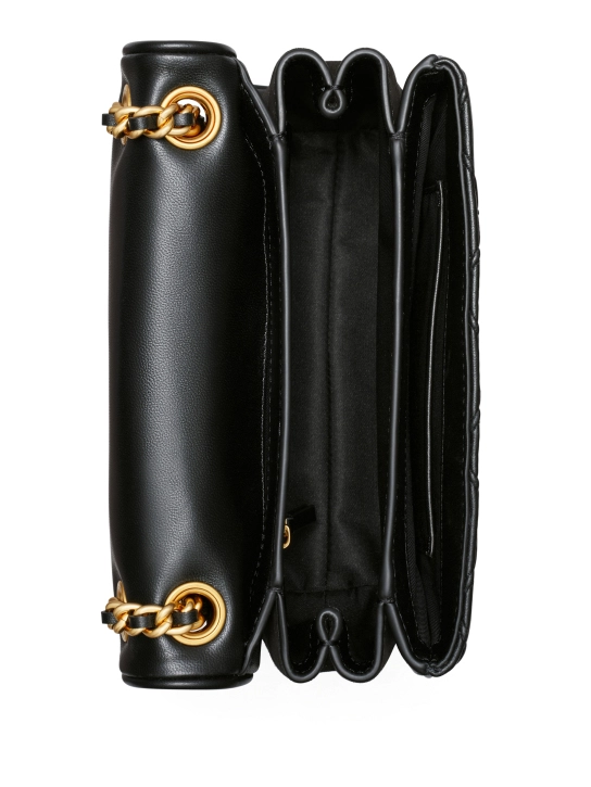 TORY BURCH ΔΕΡΜΑΤΙΝΗ ΚΑΠΙΤΟΝΕ ΤΣΑΝΤΑ ΩΜΟΥ Μαύρο 4 TORY BURCH ΔΕΡΜΑΤΙΝΗ ΚΑΠΙΤΟΝΕ ΤΣΑΝΤΑ ΩΜΟΥ Μαύρο - Image 4