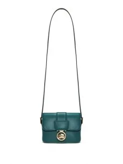 LONGCHAMP ΔΕΡΜΑΤΙΝΗ ΣΤΑΥΡΩΤΗ ΤΣΑΝΤΑ BOX-TROT S Πράσινο