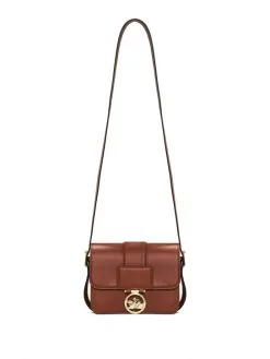 LONGCHAMP ΔΕΡΜΑΤΙΝΗ ΣΤΑΥΡΩΤΗ ΤΣΑΝΤΑ BOX-TROT S Καφέ