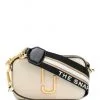MARC JACOBS ΔΕΡΜΑΤΙΝΗ ΣΤΑΥΡΩΤΗ ΤΣΑΝΤΑ SNAPSHOT Εκρού
