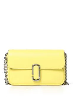 MARC JACOBS ΔΕΡΜΑΤΙΝΗ ΣΤΑΥΡΩΤΗ ΤΣΑΝΤΑ THE J Κίτρινο