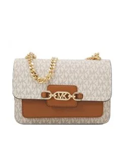 MICHAEL MICHAEL KORS ΣΤΑΥΡΩΤΗ ΤΣΑΝΤΑ ΜΕ ΑΛΥΣΙΔΑ HEATHER Μπεζ