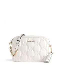 MICHAEL MICHAEL KORS ΣΤΑΥΡΩΤΗ ΤΣΑΝΤΑ ΜΕ ΑΛΥΣΙΔΑ JET SET Λευκό