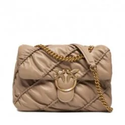 PINKO ΔΕΡΜΑΤΙΝΗ ΤΣΑΝΤΑ LOVE CLASSIC PUFF RUFFLE Μπεζ 12 PINKO ΔΕΡΜΑΤΙΝΗ ΤΣΑΝΤΑ LOVE CLASSIC PUFF RUFFLE Μπεζ -ΓΥΝΑΙΚΕΙΕΣ ΤΣΑΝΤΕΣ Κατάστημα πωλήσεων 10 1087