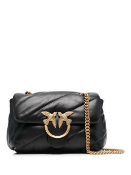 PINKO ΚΑΠΙΤΟΝΕ ΣΤΑΥΡΩΤΗ ΤΣΑΝΤΑ MINI LOVE Μαύρο 4 PINKO ΚΑΠΙΤΟΝΕ ΣΤΑΥΡΩΤΗ ΤΣΑΝΤΑ MINI LOVE Μαύρο - Image 4