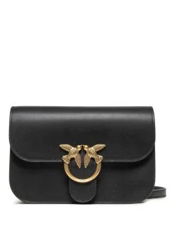 PINKO ΣΤΑΥΡΩΤΗ ΤΣΑΝΤΑ LOVE BELL SUMMER Μαύρο