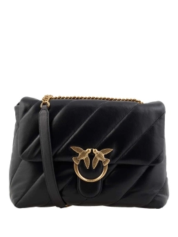 PINKO ΚΑΠΙΤΟΝΕ ΣΤΑΥΡΩΤΗ ΤΣΑΝΤΑ BIG LOVE Μαύρο 4 PINKO ΚΑΠΙΤΟΝΕ ΣΤΑΥΡΩΤΗ ΤΣΑΝΤΑ BIG LOVE Μαύρο - Image 4