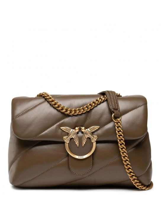 PINKO ΚΑΠΙΤΟΝΕ ΣΤΑΥΡΩΤΗ ΤΣΑΝΤΑ CLASSIC LOVE Καφέ 1 PINKO ΚΑΠΙΤΟΝΕ ΣΤΑΥΡΩΤΗ ΤΣΑΝΤΑ CLASSIC LOVE Καφέ