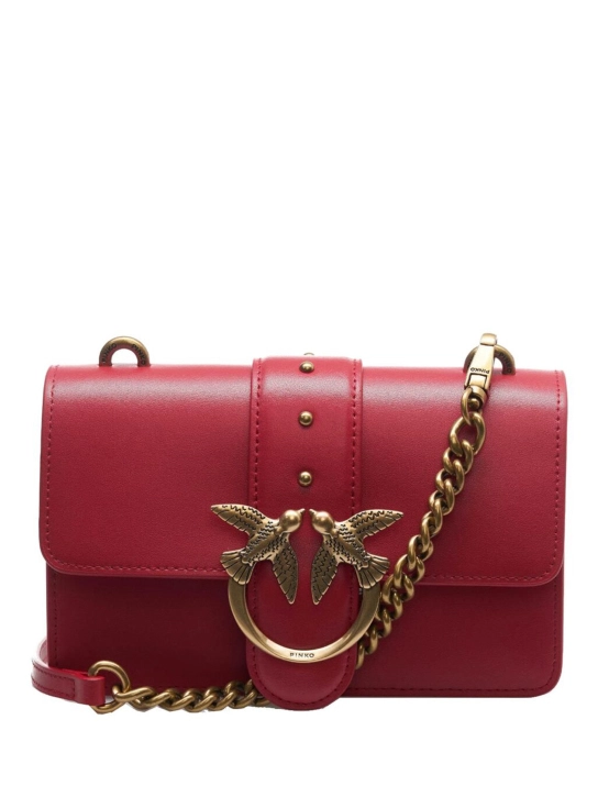 PINKO ΔΕΡΜΑΤΙΝΗ ΣΤΑΥΡΩΤΗ ΤΣΑΝΤΑ MINI LOVE Κόκκινο 1 PINKO ΔΕΡΜΑΤΙΝΗ ΣΤΑΥΡΩΤΗ ΤΣΑΝΤΑ MINI LOVE Κόκκινο