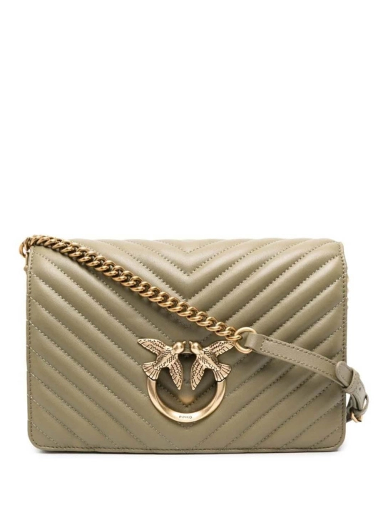 PINKO ΚΑΠΙΤΟΝΕ ΣΤΑΥΡΩΤΗ ΤΣΑΝΤΑ CLASSIC LOVE Μπεζ 1 PINKO ΚΑΠΙΤΟΝΕ ΣΤΑΥΡΩΤΗ ΤΣΑΝΤΑ CLASSIC LOVE Μπεζ