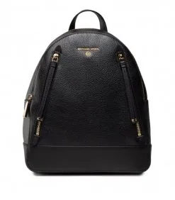 MICHAEL MICHAEL KORS ΔΕΡΜΑΤΙΝΟ ΣΑΚΙΔΙΟ ΠΛΑΤΗΣ BROOKLYN Μαύρο