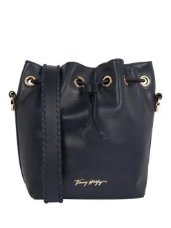 TOMMY HILFIGER ΓΥΝΑΙΚΕΙΟ ΔΕΡΜΑΤΙΚΟ ΠΟΥΓΚΙ Μπλε Σκούρο