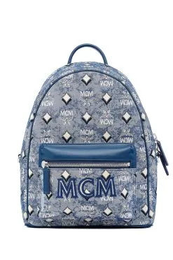 MCM ΣΑΚΙΔΙΟ ΠΛΑΤΗΣ VINTAGE JACQUARD Μπλε