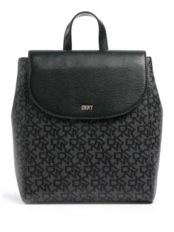 DKNY ΣΑΚΙΔΙΟ ΠΛΑΤΗΣ ΜΕ ΜΟΝΟΓΡΑΜΜΑ Καφέ