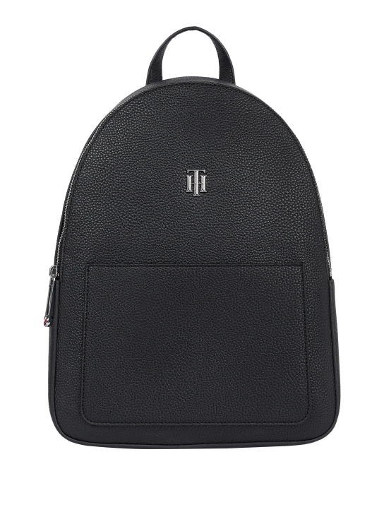 TOMMY HILFIGER ΣΑΚΙΔΙΟ ΠΛΑΤΗΣ ΜΕ ΜΕΤΑΛΛΙΚΟ ΜΟΝΟΓΡΑΜΜΑ Μαύρο 1 TOMMY HILFIGER ΣΑΚΙΔΙΟ ΠΛΑΤΗΣ ΜΕ ΜΕΤΑΛΛΙΚΟ ΜΟΝΟΓΡΑΜΜΑ Μαύρο