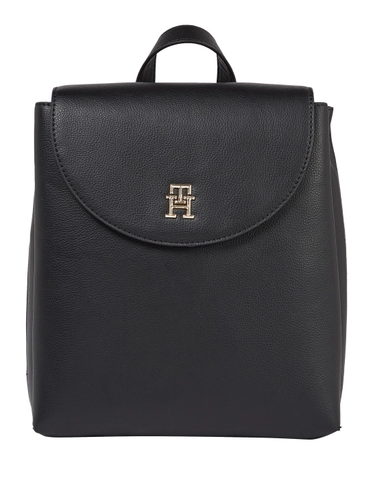 TOMMY HILFIGER ΣΑΚΙΔΙΟ ΠΛΑΤΗΣ ΜΕ ΜΟΝΟΓΡΑΜΜΑ Μαύρο 1 TOMMY HILFIGER ΣΑΚΙΔΙΟ ΠΛΑΤΗΣ ΜΕ ΜΟΝΟΓΡΑΜΜΑ Μαύρο