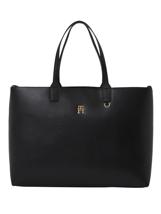 TOMMY HILFIGER ΓΥΝΑΙΚΕΙΑ ΤΣΑΝΤΑ TOTE Μαύρο 1 TOMMY HILFIGER ΓΥΝΑΙΚΕΙΑ ΤΣΑΝΤΑ TOTE Μαύρο
