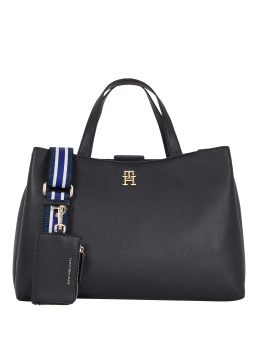 TOMMY HILFIGER ΓΥΝΑΙΚΕΙΑ ΤΣΑΝΤΑ ΜΕ ΑΝΑΓΛΥΦΗ ΥΦΗ Μαύρο 5 TOMMY HILFIGER ΓΥΝΑΙΚΕΙΑ ΤΣΑΝΤΑ ΜΕ ΑΝΑΓΛΥΦΗ ΥΦΗ Μαύρο - Image 5