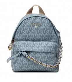 MICHAEL MICHAEL KORS ΣΑΚΙΔΙΟ ΠΛΑΤΗΣ SLATER Γαλάζιο