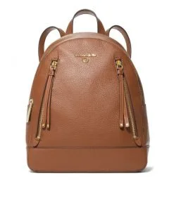 MICHAEL MICHAEL KORS ΔΕΡΜΑΤΙΝΟ ΣΑΚΙΔΙΟ ΠΛΑΤΗΣ BROOKLYN Μαύρο